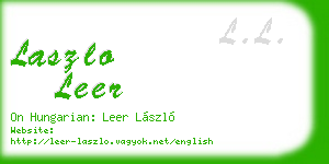 laszlo leer business card